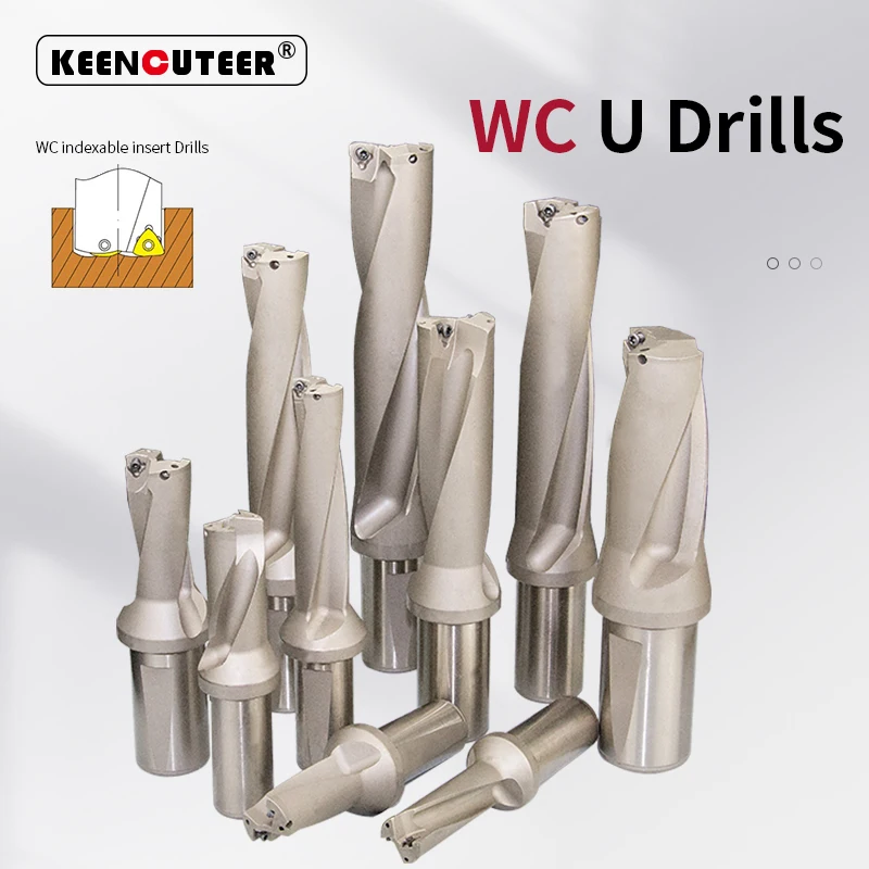 WC Series C20 C25 C32 C40 Drill Bites Insert Drill Metal Drill Bits 11mm-49mm CNC Wate Depth Indexable U Drill Machinery Lathesr