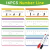 16Pcs Educational Dry Erase Number Line Cards for Kids Addition & Subtraction Math Manipulative Game for Kindergarten Learning 1