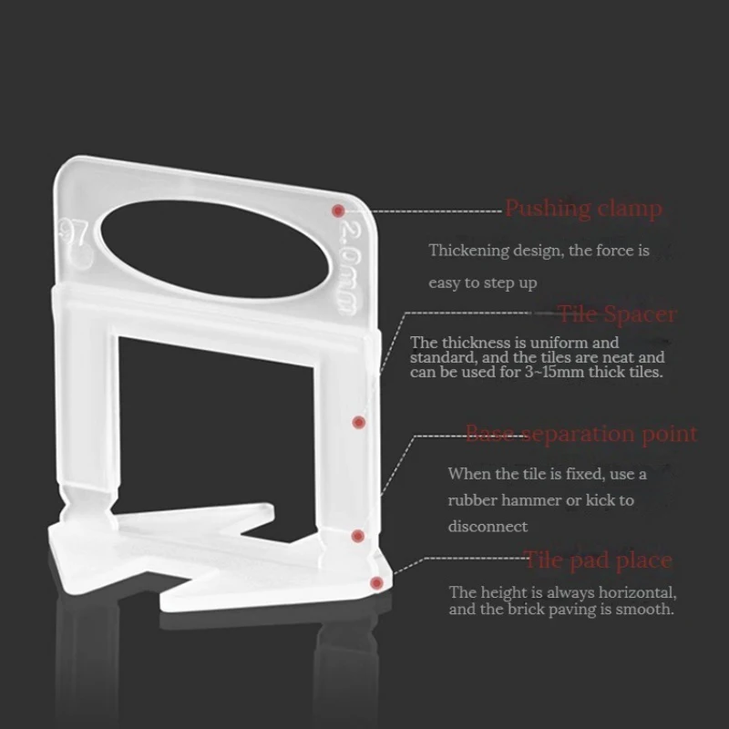 Tile spacers tile leveling clips tile leveling tools Tile leveler auxiliary cross card floor tiling tile leveler leaving seam card base 0.35mm0.5mm base construction tools
