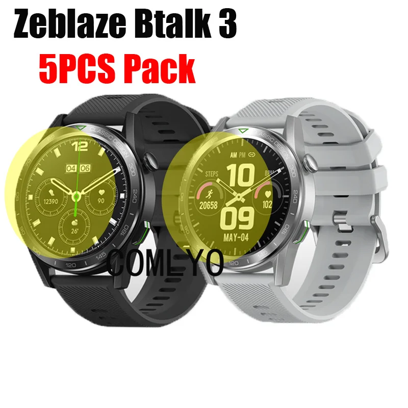 

5 шт., ультратонкая Защитная пленка для смарт-часов Zeblaze Btalk 3