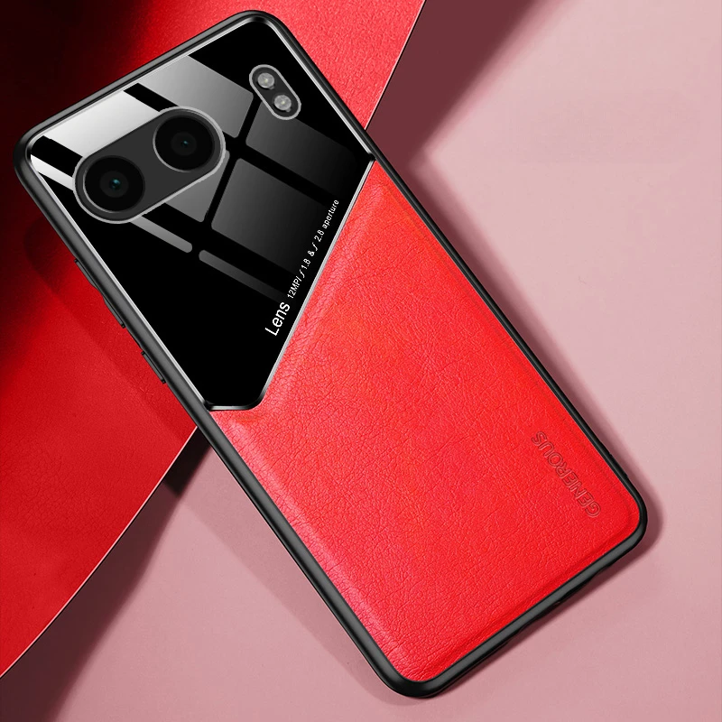 Leather Texture Phone Case with Car Magnetic Holder