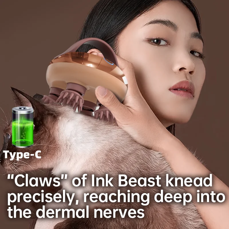 Waterproof Hand Held Massager for Relaxation and Hair Care