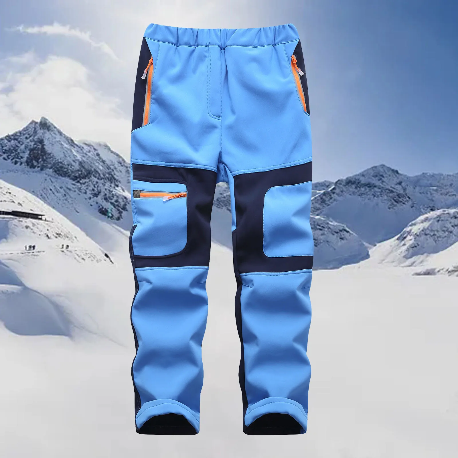 Children's Hiking Pants Waterproof Outdoor Boys Girls Sporty Warm Lined Fleece Long Trousers Soft Shell Kids Climbing Sweatpants girls pants,boys pants,kids pants,girls trousers
