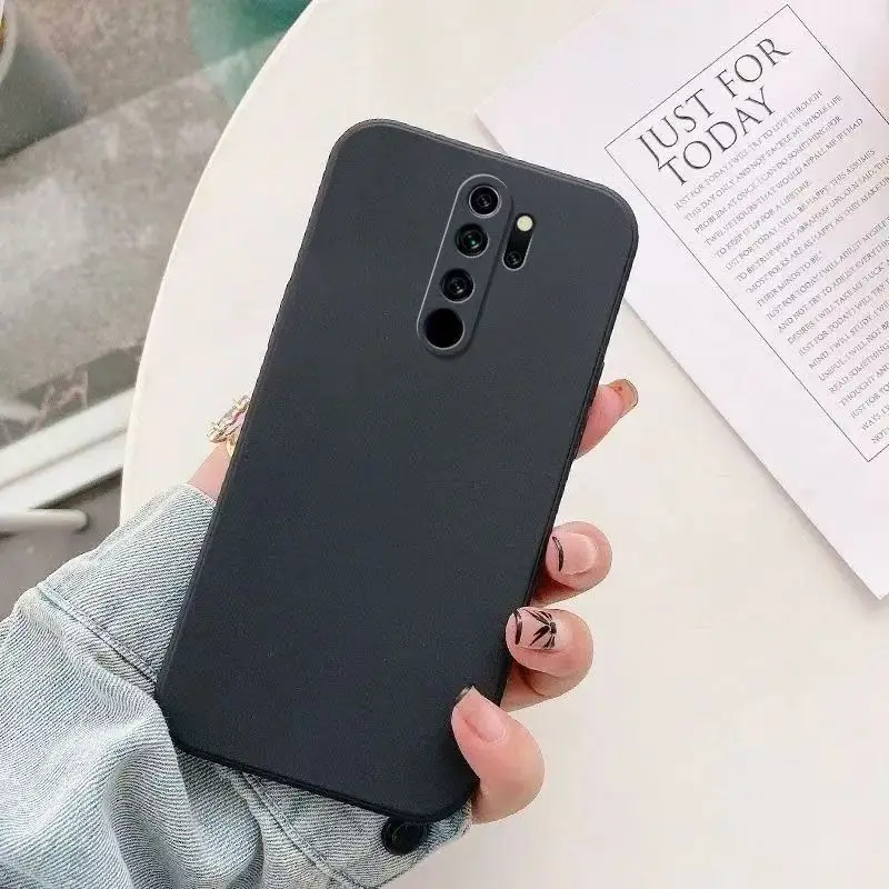 Quadratische matte Silikonhülle für Xiaomi Redmi Note 8 Pro Cover Redmi Note 8 Pro stoßfeste Basic Cover Fundas – Detail 3