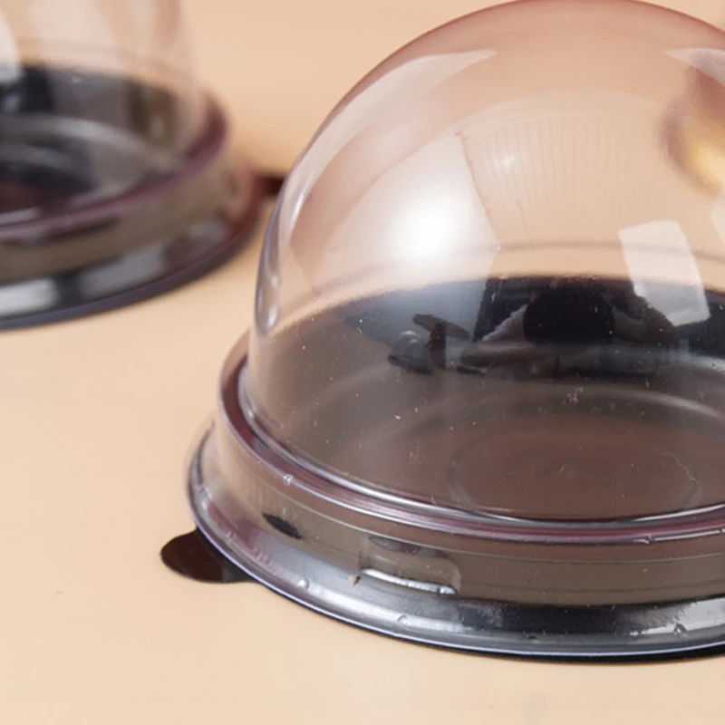 10 Stück transparente Mini-Desserts Boxen Behälter Muffin Kuchen Verpackungs boxen mit Kuppel Hochzeit Geburtstags feier Geschenk Dekor Lieferungen – Detail 8
