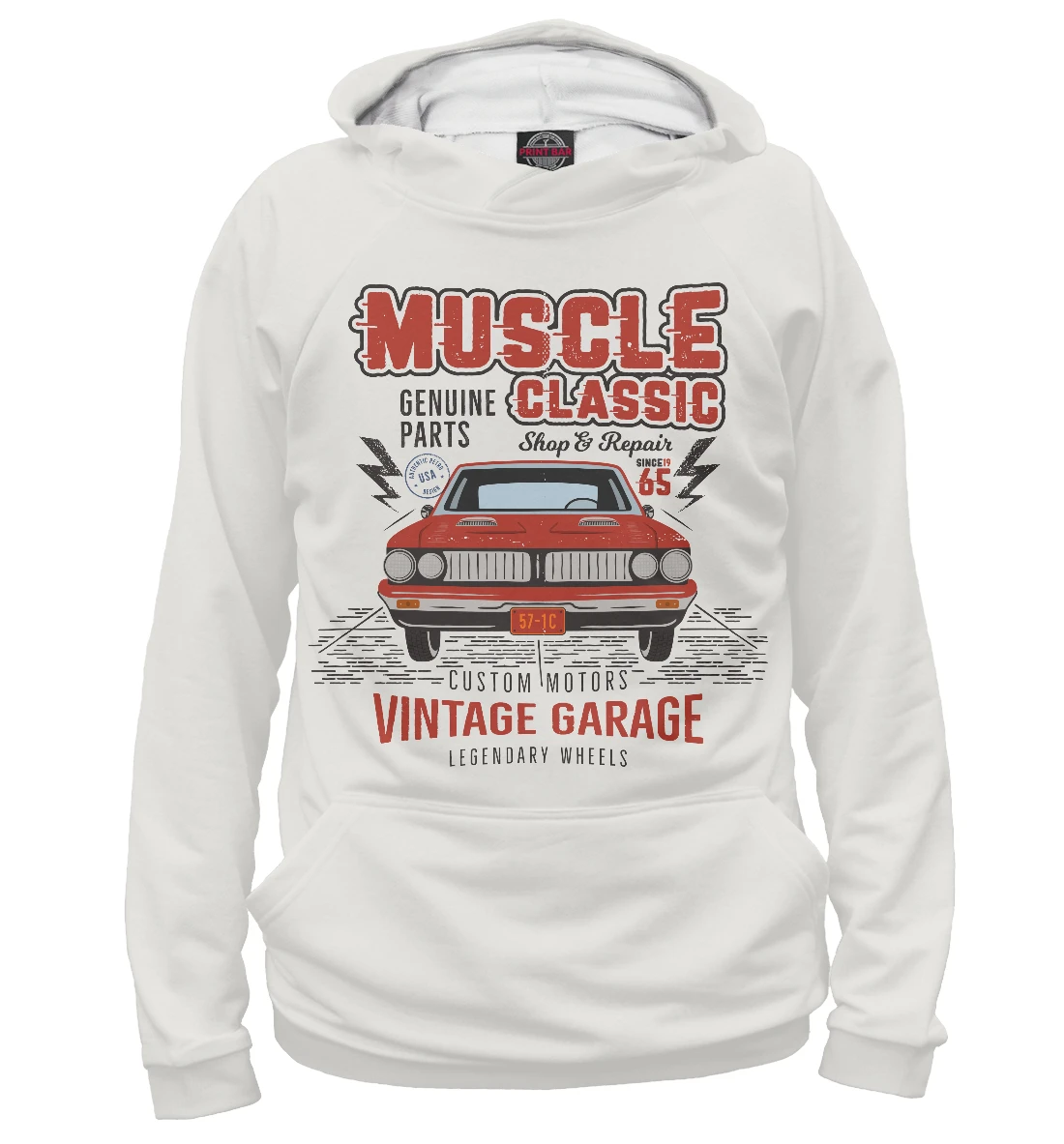 Худи толстовка Muscle Classic Авто и мото - прочее |