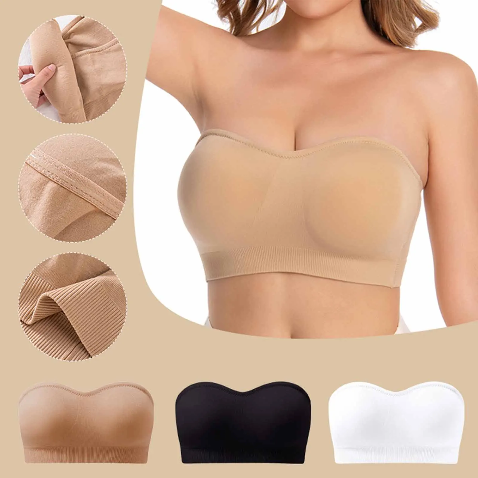 S-XXL Breathable Mesh Tube Bra Strapless Crop Tops Women Ladies Sexy Bralette Bra Bandeau Summer Dress Shouderless Crop Top