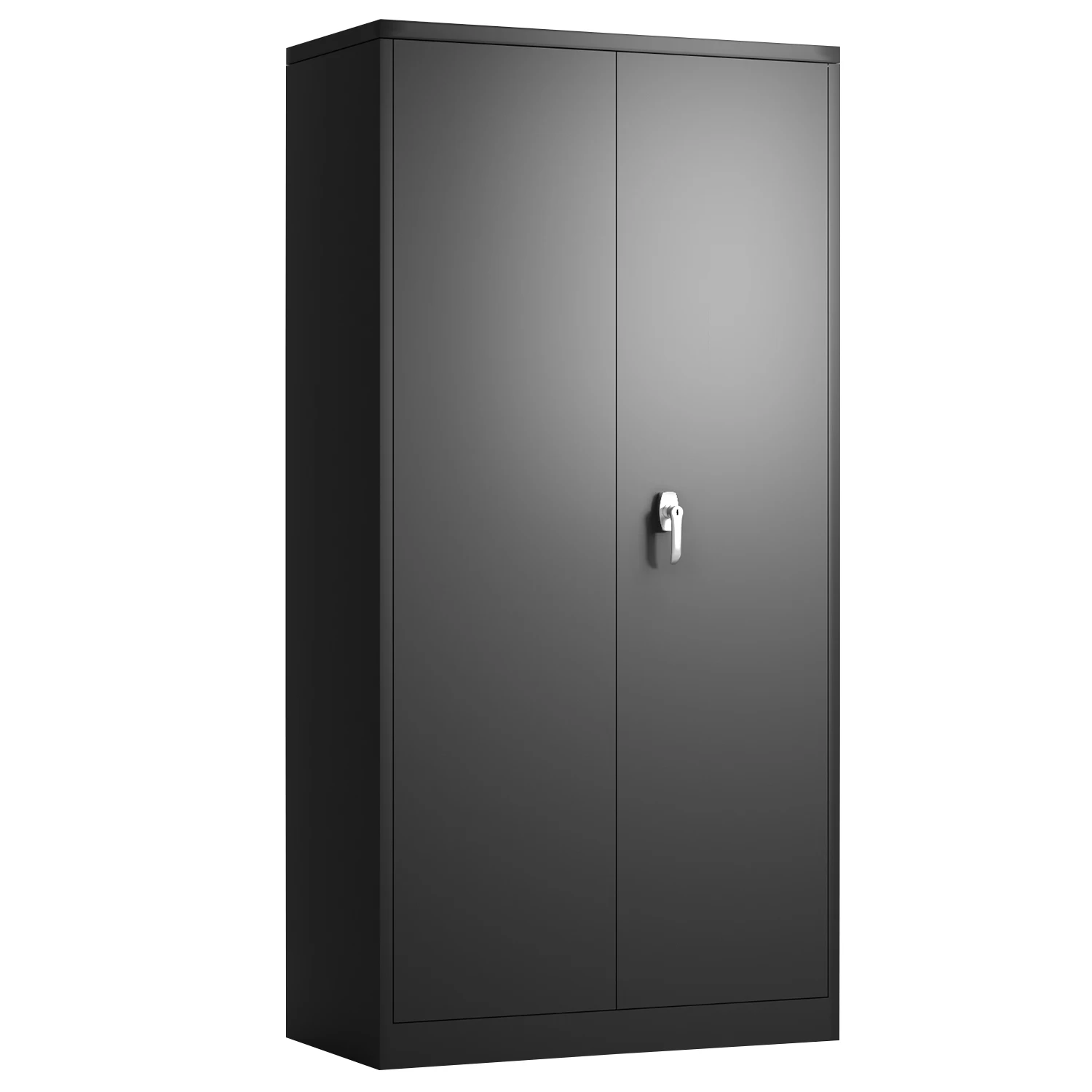 [Flash Sale]Steel Storage Cabinet with 2 Doors 4 Adjustable Shelves&Lock 72