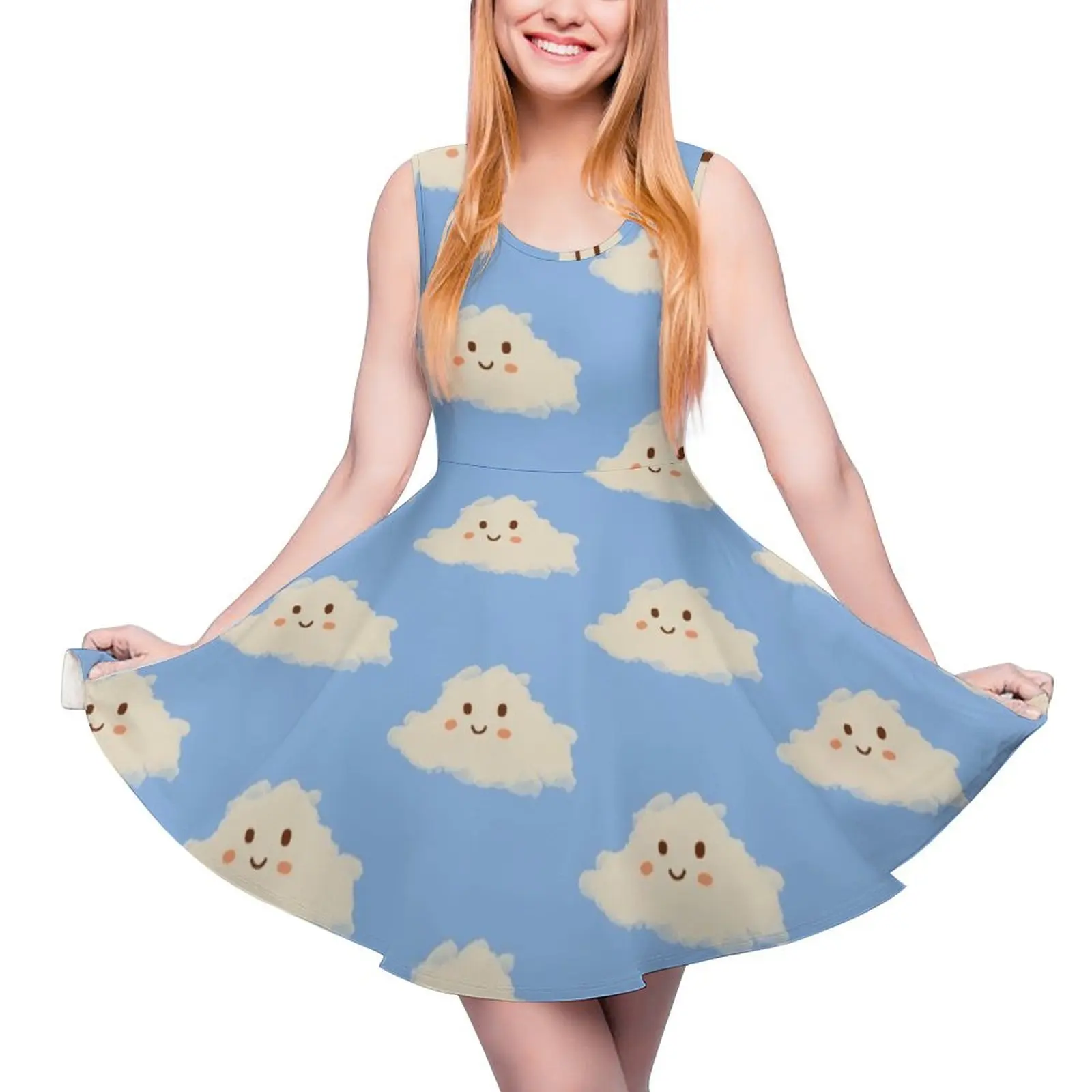 

The Cute Cloud. Round Neck Dress festival outfit women dresses for prom