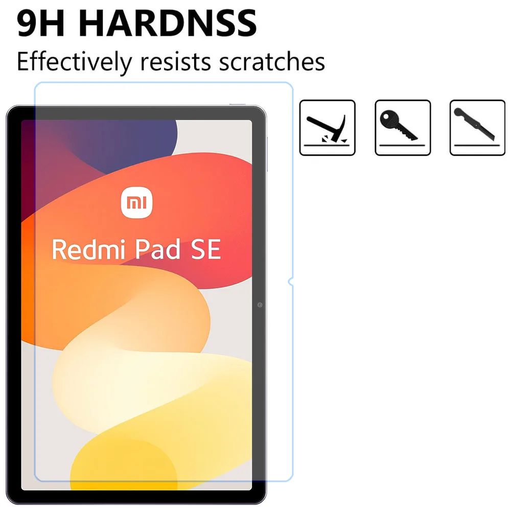 2 Pieces HD Scratch Proof Screen Protector Tempered Glass For Xiaomi Redmi Pad SE 11 inch 2023 Tablet Protective Film