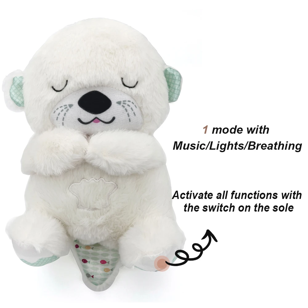 thumbnail image 1 of Original Schlummer Sleeping Time Baby Breathing Anxiety Koala Sensory Toys with Hug Stuffed Plush Otter Teddy Bear, 1 of 5