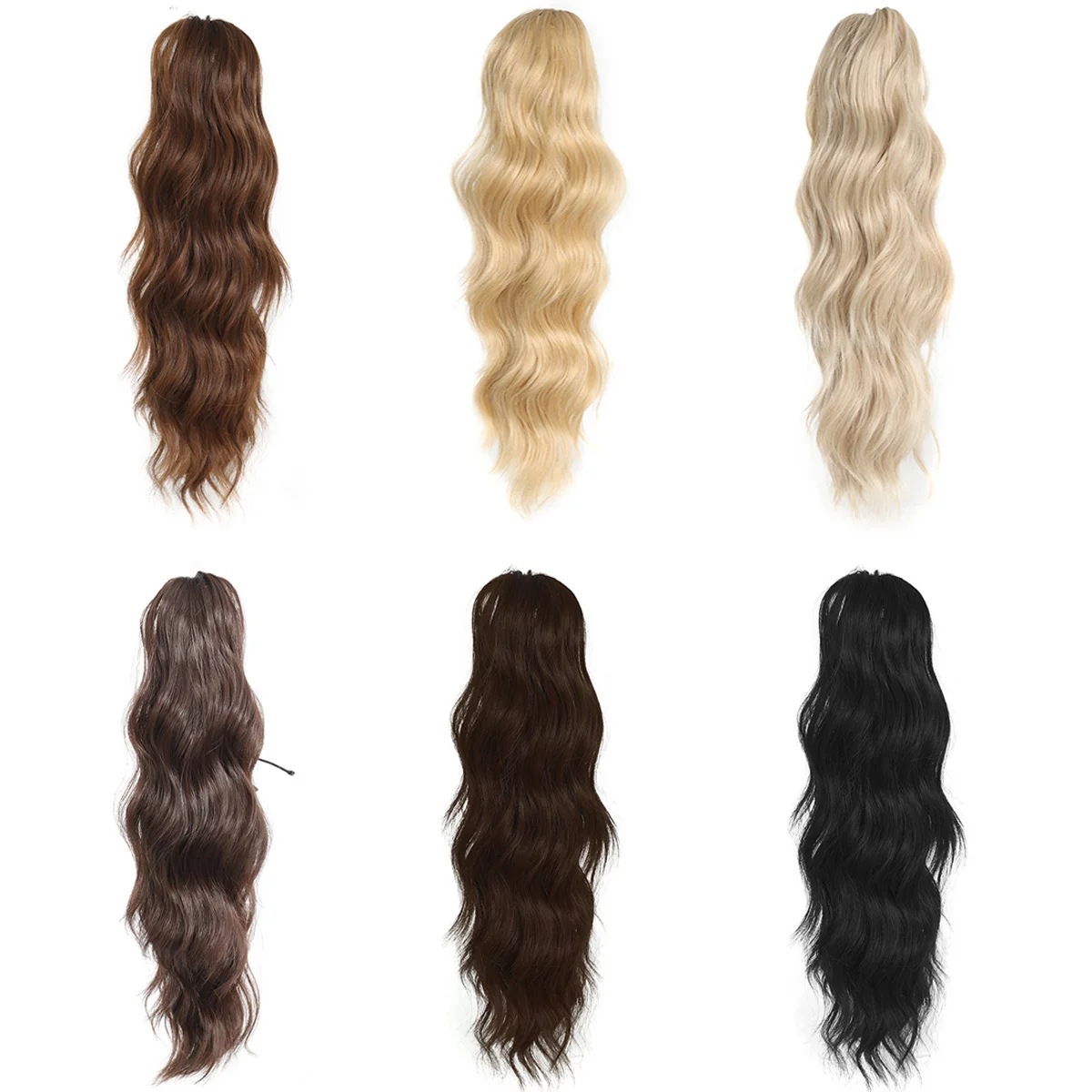 DUTRIEUX Natural Synthetic Catch Clip Wavy Ponytail Hair Extension Wig Clip On Woman's Ponytail High Ponytail Hair Accessories