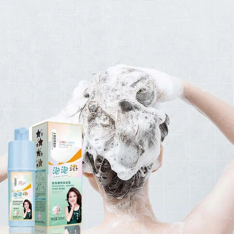 Bubble Hair Dye Shampoo Instant Hair Color Shampoo Semi-Permanent Bubble Dye Natural And Long Lasting Color Shamp Hair Dye Shampoo Hair Color Dye