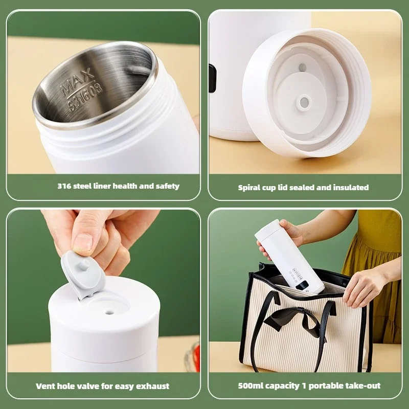 portable travel water cup constant temperature control electric cup can be stewed and closed to boil water electric water cup 3