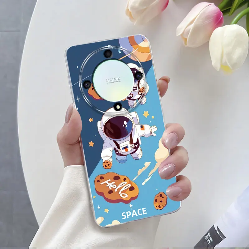 Luxury Flower Clear Soft Silicone Protective Phone Case