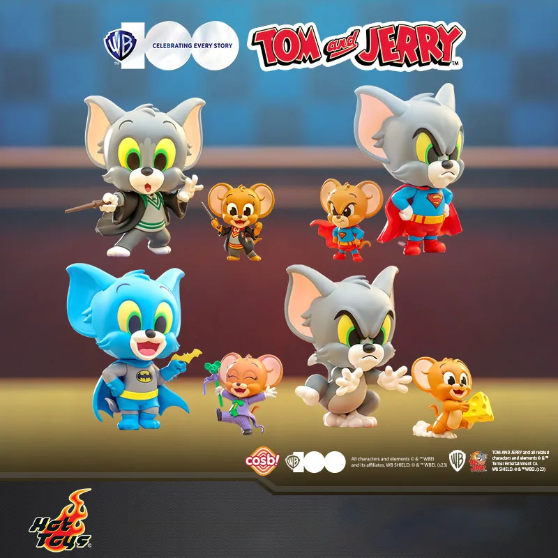 

Hot Toys Tom And Jerry Action Figure Cosbaby Batman Version Suit Pvc Statue Collect Desktop Decoration Children's Birthday Gift