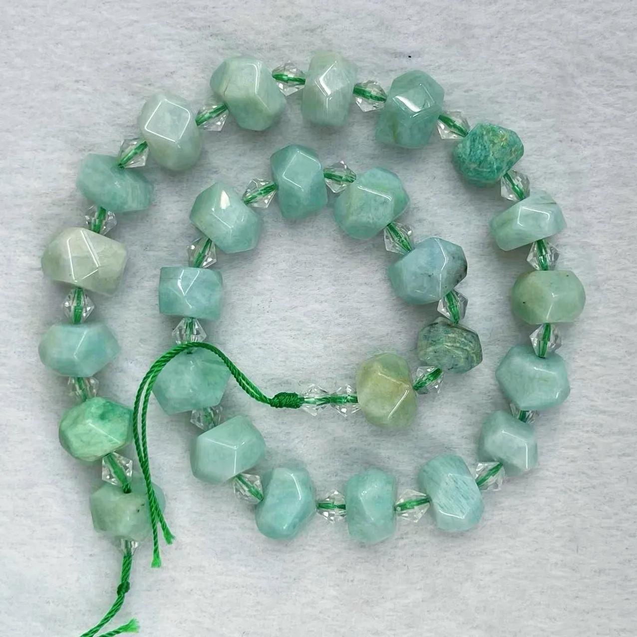 

100% Pure Natural Amazonite Stone Sky Blue Amazonium Beads Irregular Spacer Gemstone For Jewelry Making Necklace Bracelet