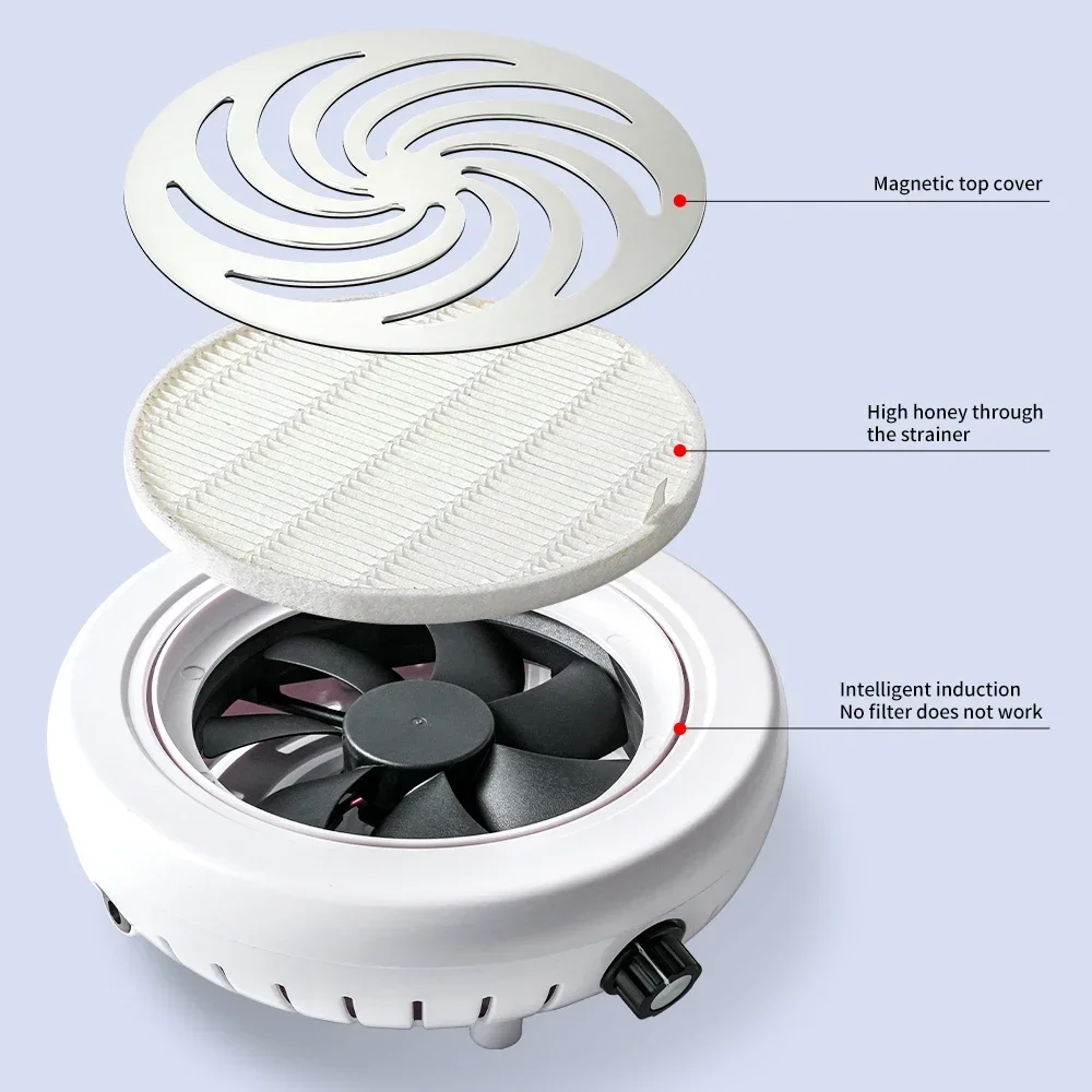 45000RPM 초강력 흡입 네일 먼지 수집기, 강력한 네일 먼지 제거기, 네일 아트 매니큐어 팬 진공 청소기 및 필터