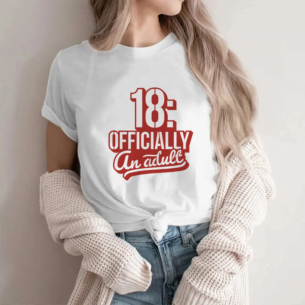 

18 Ans Years Birthday t shirt women comic t-shirts female anime clothing