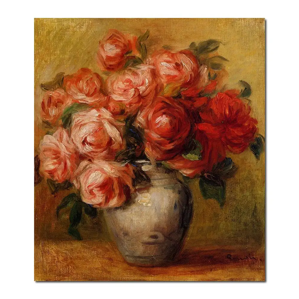 

oil painting art gallery Still Life with Roses by Pierre Auguste Renoir reproduction Canvas Handmade High quality