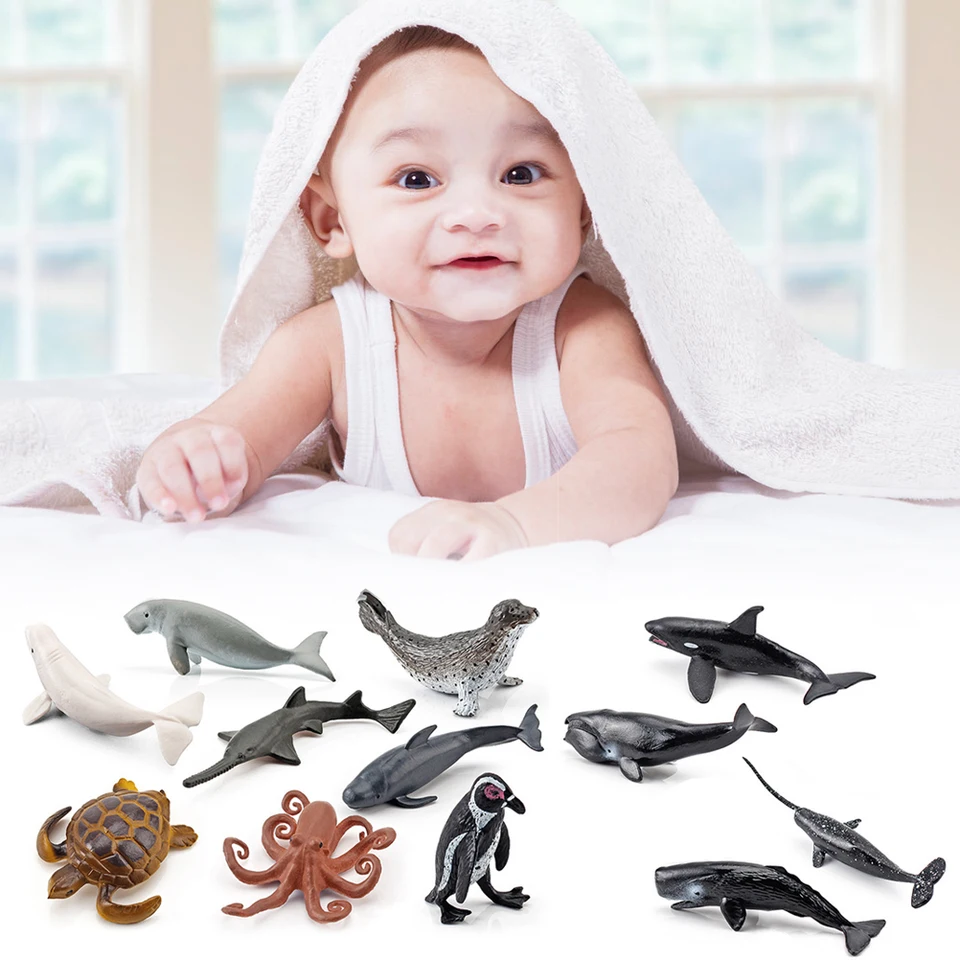 Zerodis Dinosauro Marino Modello Ornamento, Dinosauro di plastica Simulazione Figure di Animali Home Office Decorazione Ornamento Giocattolo per Bambini Bambino(Dinosauro