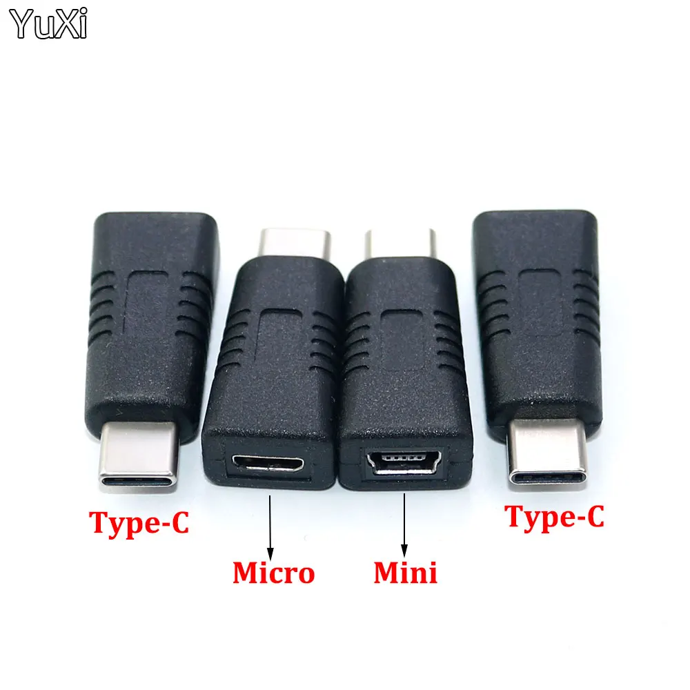 마이크로 미니 암 잭 USB C 타입 충전 어댑터, 안드로이드 잭 충전 데이터 전송 컨버터, 샤오미 화웨이용, 1 개 ...