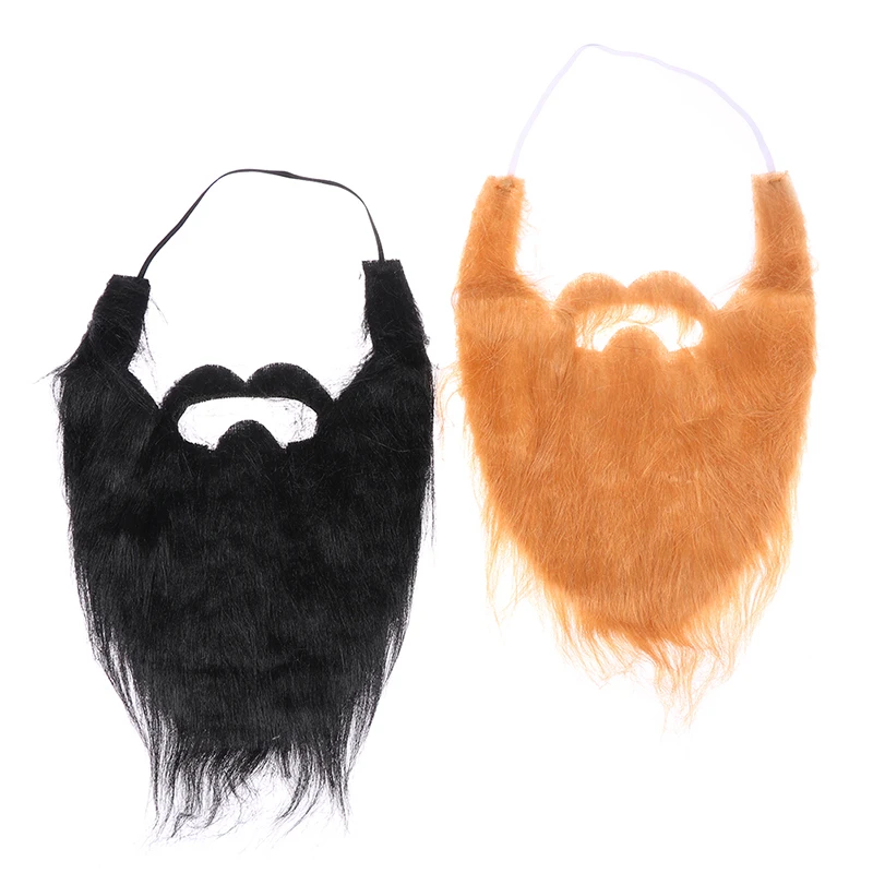 

1 шт. черно-коричневый фланелевый парик для Хэллоуина, ярко-коричневый парик для бороды, реквизит для бороды