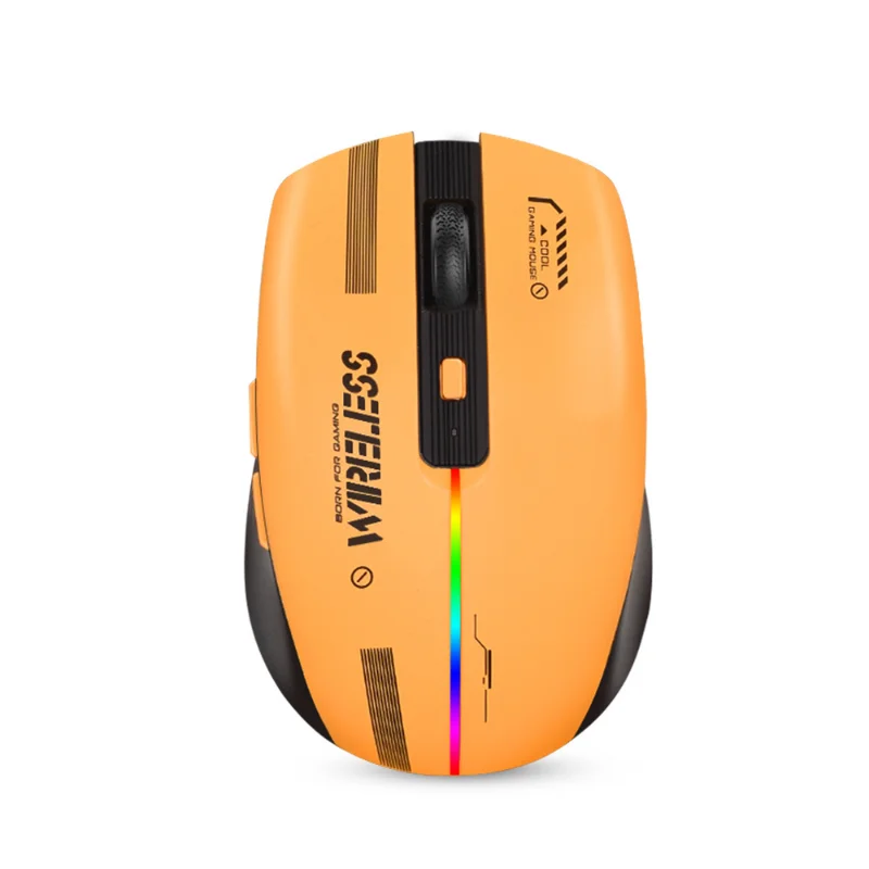 LT-T19 Type-C 2.4G Wireless Rechargeable Optical Gaming Mouse RGB Light Ergonomic Mice for Desktop PC Computers Notebook Laptop