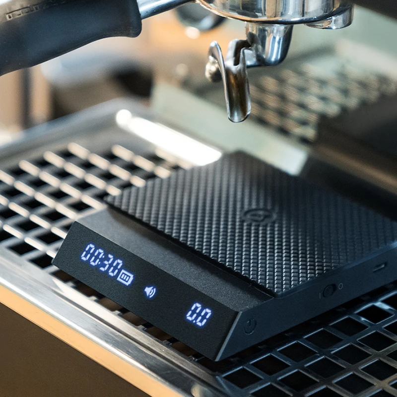 Timemore Winkel Zwarte Spiegel Nano Espresso Koffie Keukenweegschaal Nieuwe Wegen Panel Met Tijd Usb Licht Mini Digitale Geven De mat