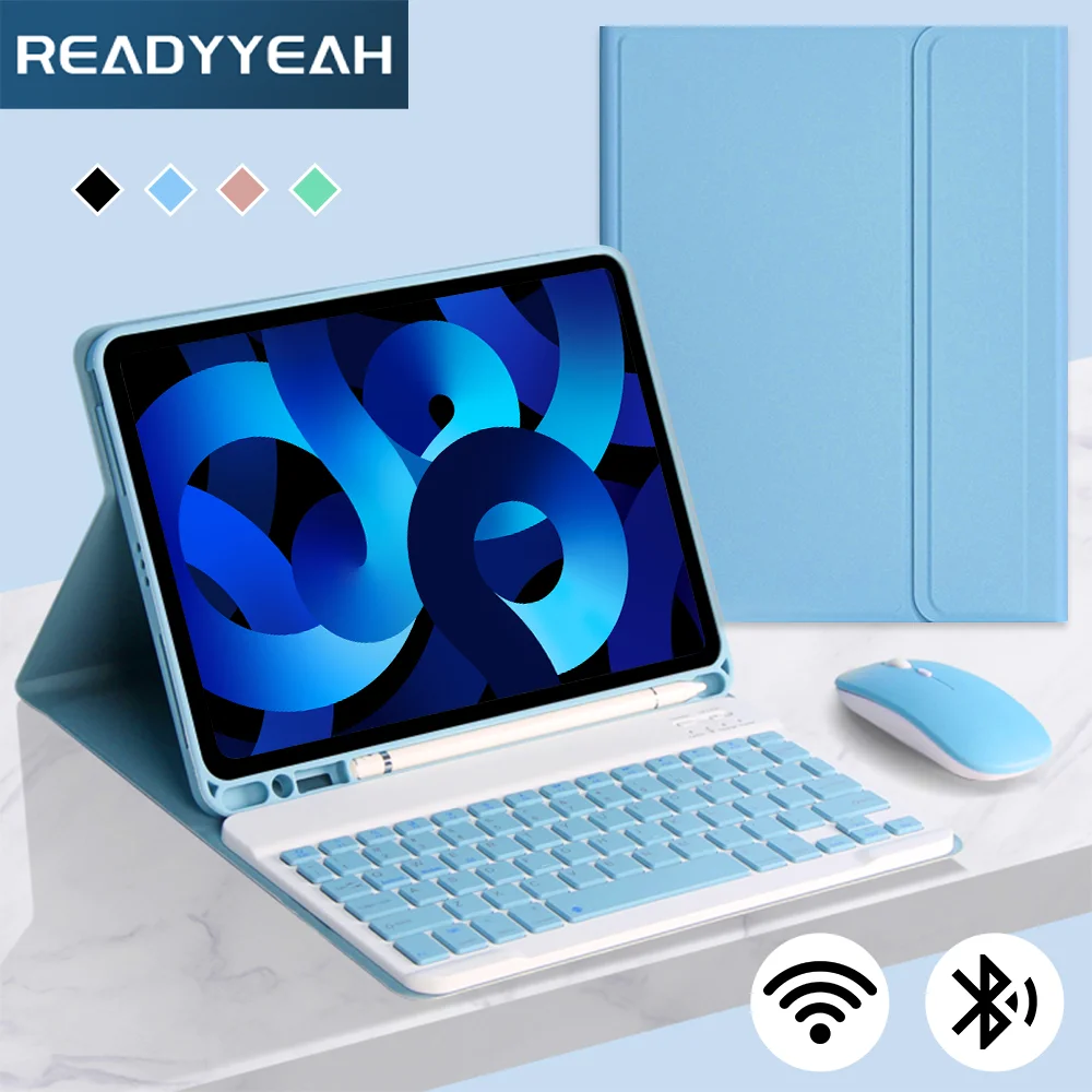 para Ipad Case Pro 11 Air 4th com Bandeja de Caneta Funda para Ipad 10th Geração Capa Magnética com Teclado Bluetooth Mouse