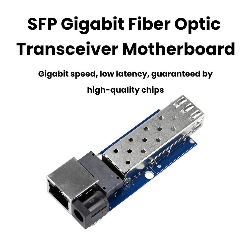 DC 512V SFP 기가비트 광섬유 트랜시버 보드 광전 변환 모듈 RJ45 이더넷 포트