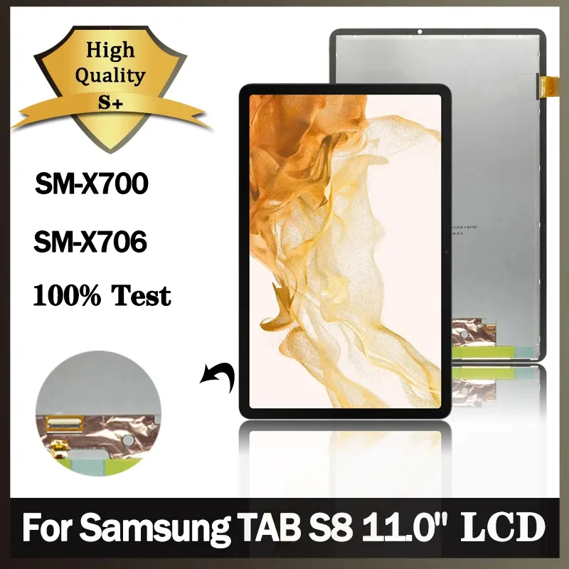 Display Lcd Original e Montagem Digitador de Tela Sensível ao Toque Samsung Tab s8 Sm-x700 X706 X706b X706u X706n 11