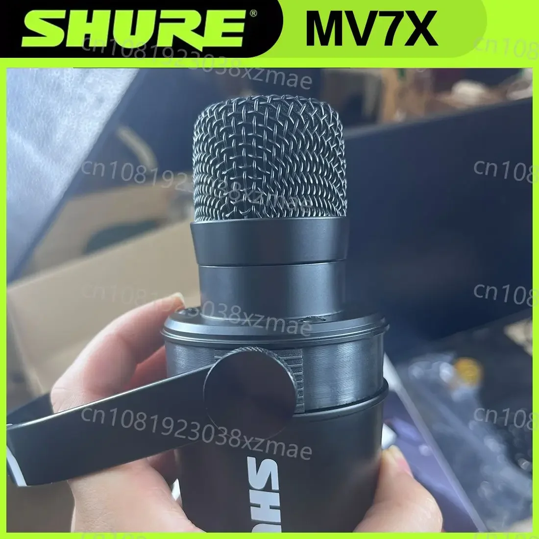 Shure MV7X XLR Podcast Broadcast Microphone Dynamic Cardioid Optimized Frequency Mic for Podcasting & Vocal Recording All Metal