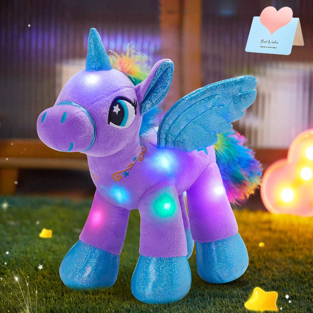Purple Unicorn Pegasus Stuffed Animal Stuffed Toy Unicornio Reversible  Aliexpress 36cm Purple Unicorn