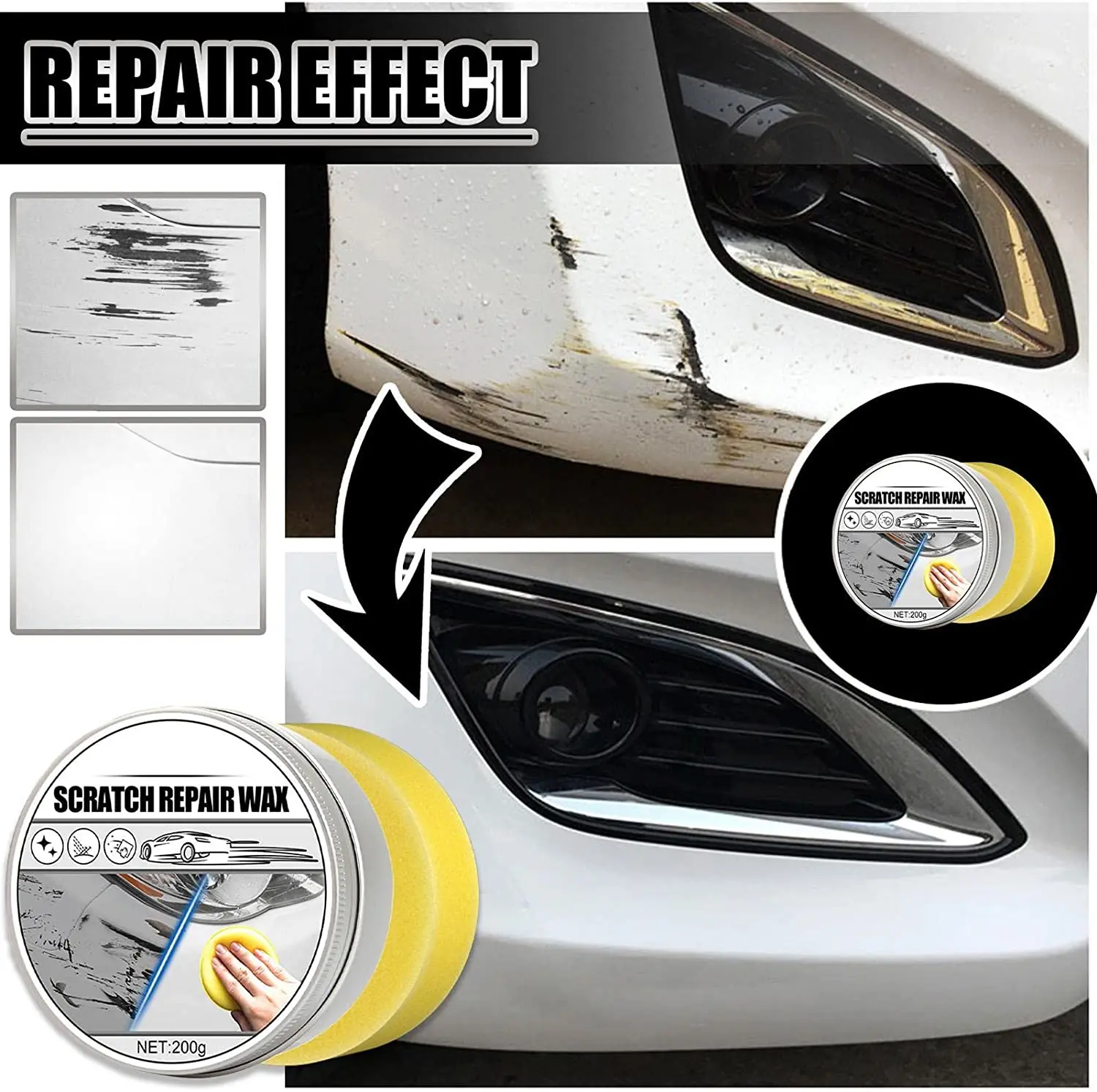 Scratch Repair Wax For Car Heavy Duty Car Wax Solid For Cars