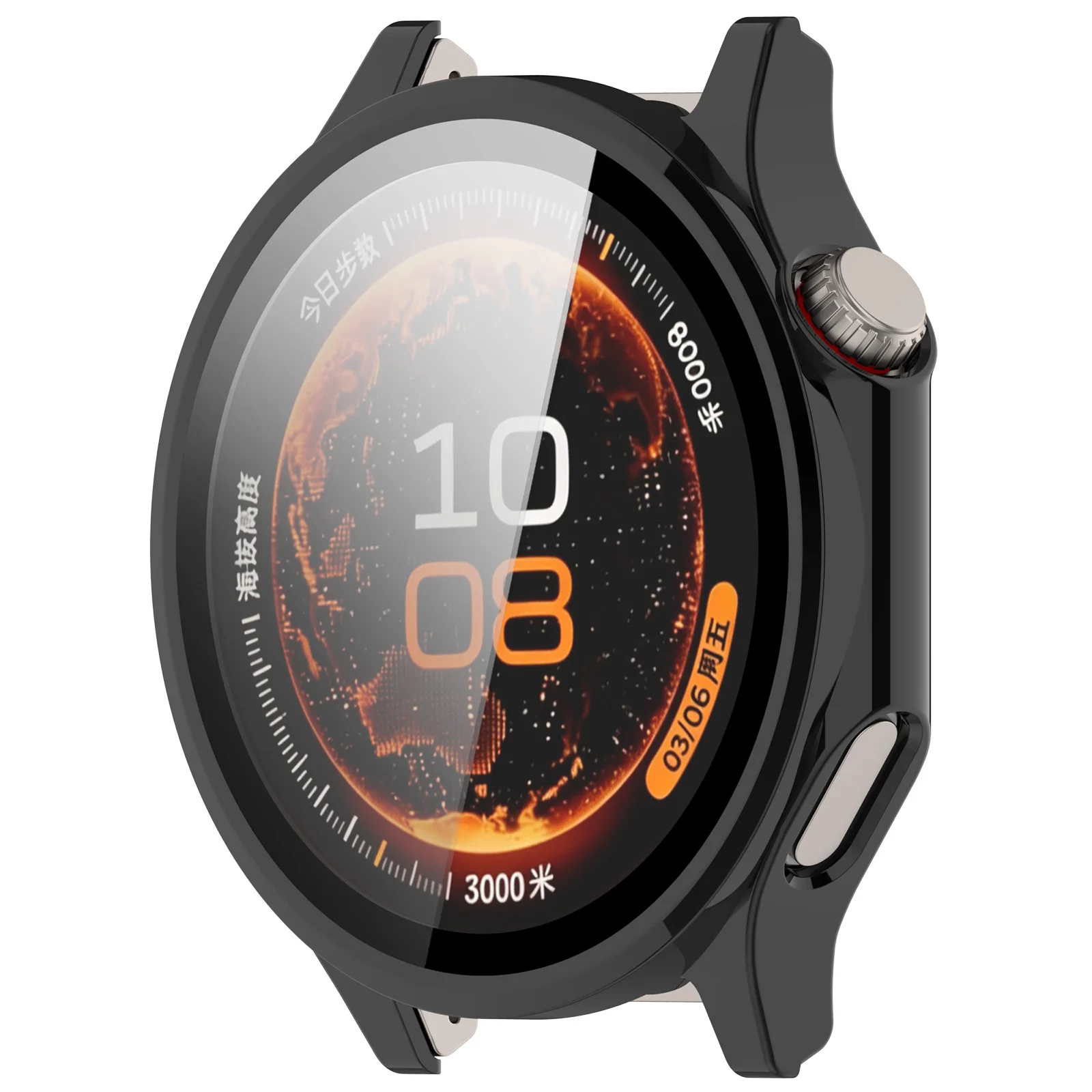 Premium Tempered Glass + PC Protective Watch Case - Anti-Scratch Screen Protector Bumper