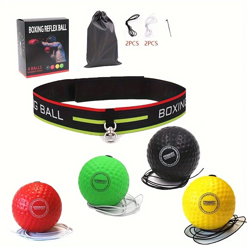 Balls Mounted Boxing Reaction Ball Headgear 2/3/4 Adjustable Speed Ball Foam Speed Exercise Fitness Equipment head mounted speed ball,boxing speed ball,boxing reaction ball