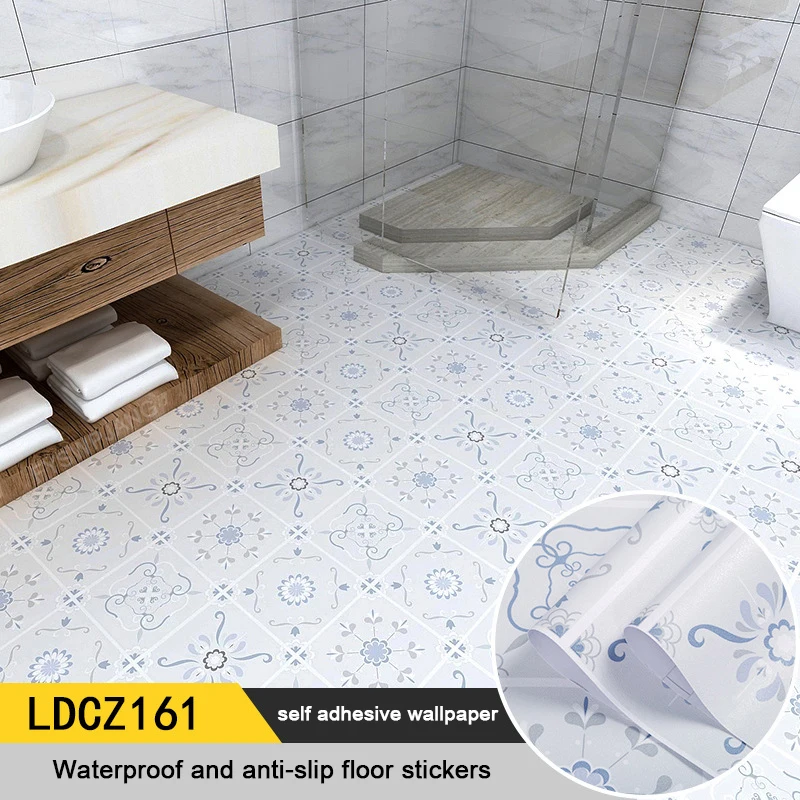 Adesivo de Parede de Azulejo à Prova Dágua para Banheiro Cozinha Decoração de Casa Papel de Contato Resistente ao Desgaste Antiderrapante Papel de Parede Espesso