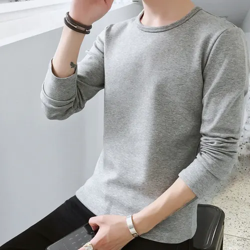 남성용 보온 속옷, 두꺼운 보온 속옷, 긴팔 상의, 캐주얼 단색, 겨울 보온 속옷 2