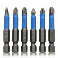 6pc Hexagonal Poignée Anti Skid Électrique Tournevis À Bois Croix Tournevis Outil Ensemble PH1 PH2 PH3 PZ1 PZ2 PZ3 1