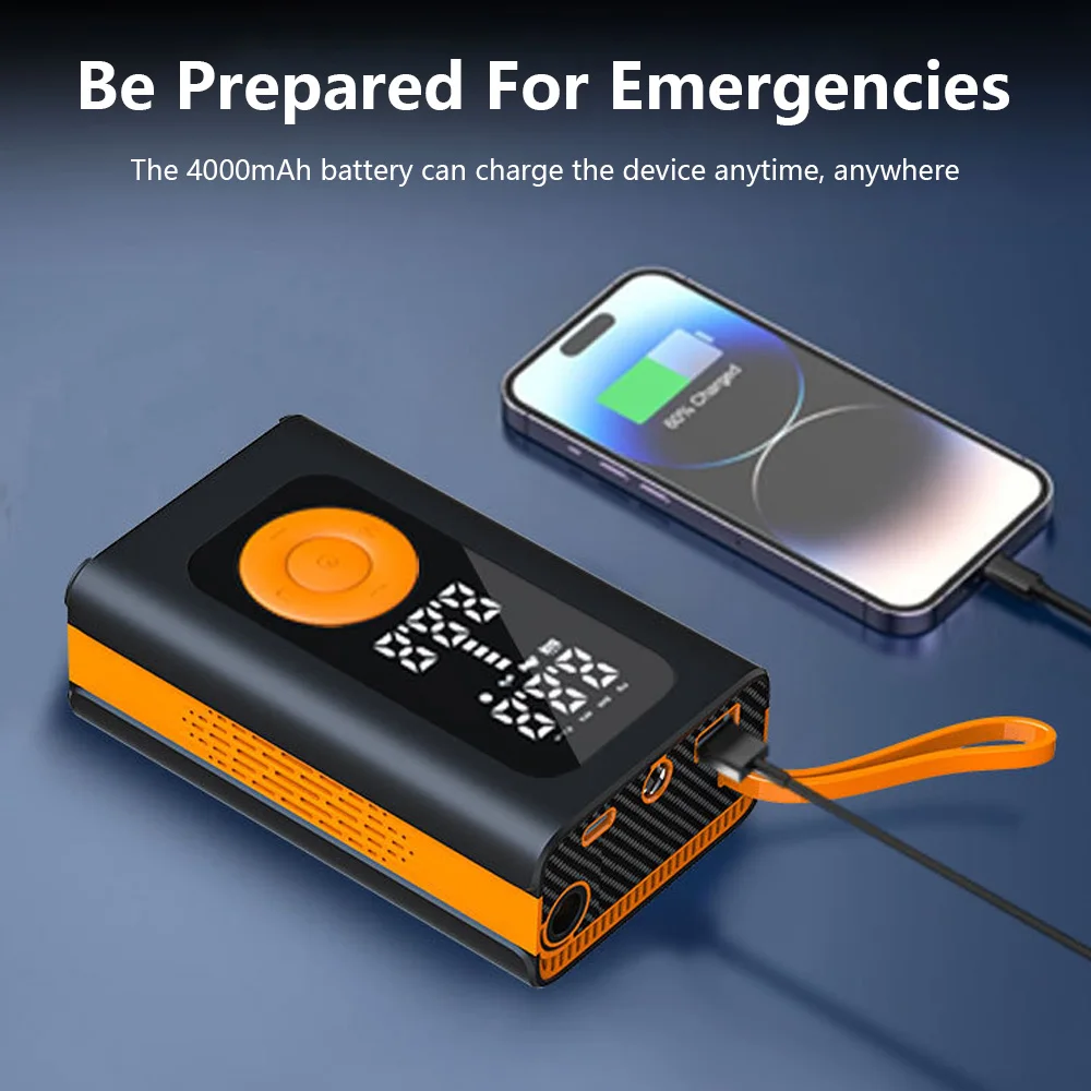 Wireless Car Inflator Pump 19 Cylinder 60CM Extended Air Tube Tire Inflator, Suitable for Cars/Motorcycles