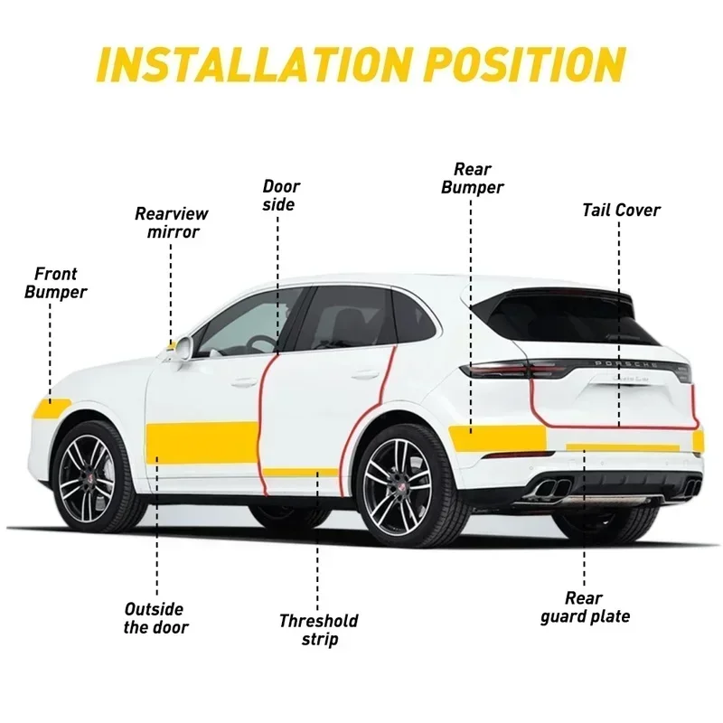Threshold Bar Anti-step Sticker General Door Pedal Carbon Fiber Protection Bar Cushion Welcome Pedal Decorative Film