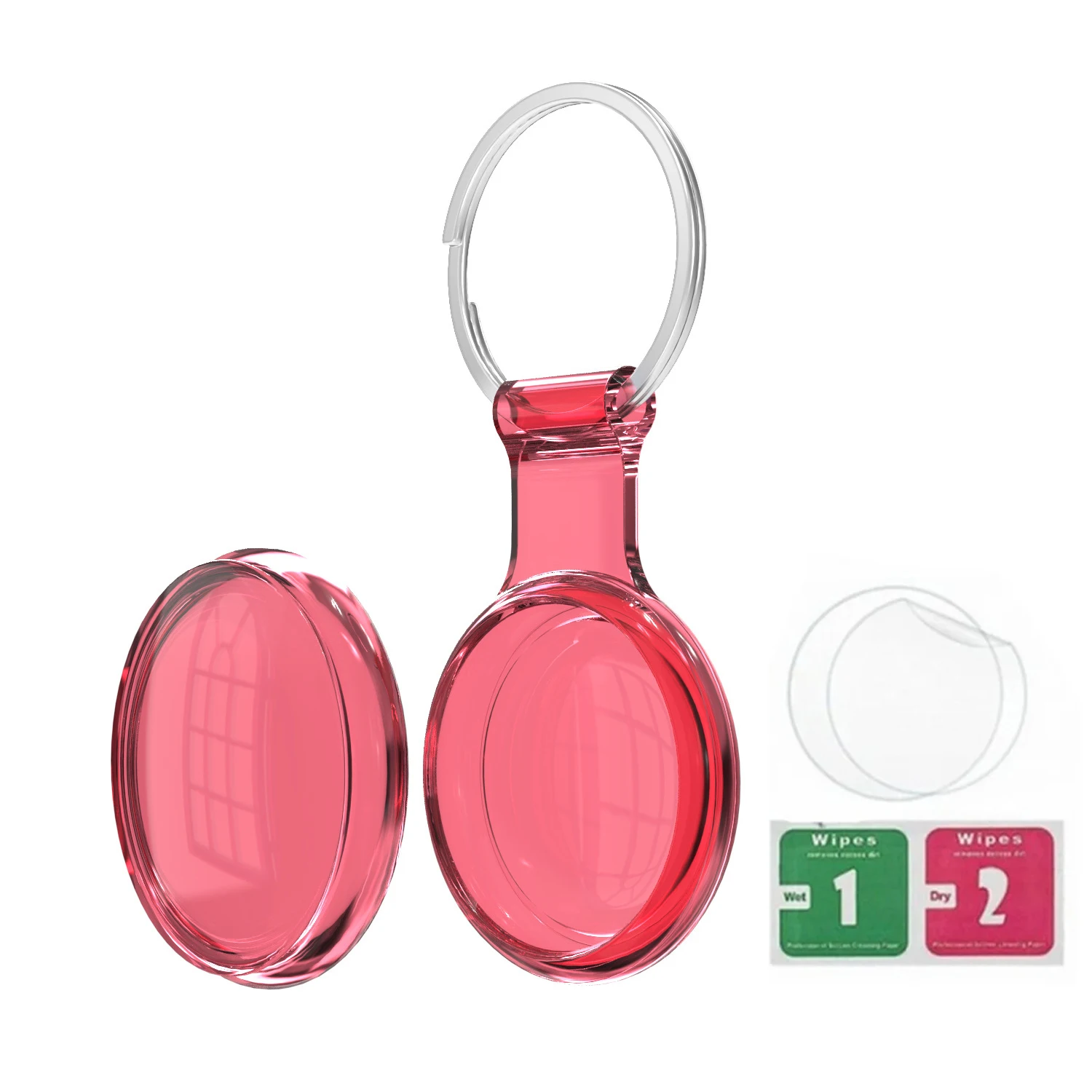 Waterproof Airtag Holder Keychain for Pet Collars and Key Rings