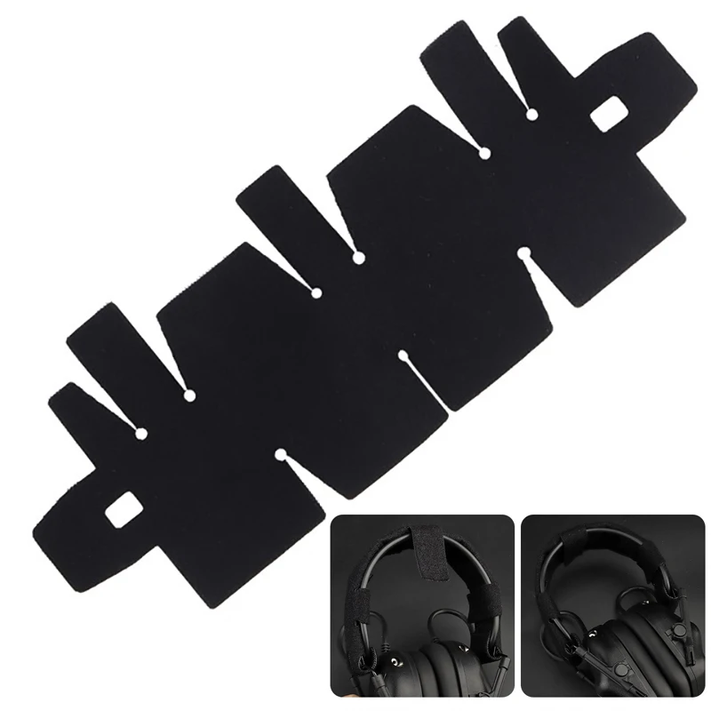 Tactical Headphone Sticker Headband Replaceable Magic Sticker Scratch Resistant Fixed Protection Cable Hunting accessories