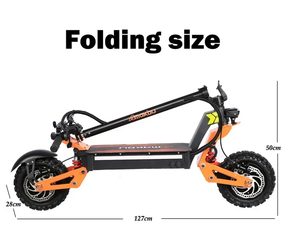 Electric Scooter X5 6000W Dual Motor Adult 12 inch Off-road Tyres 60V-35AH