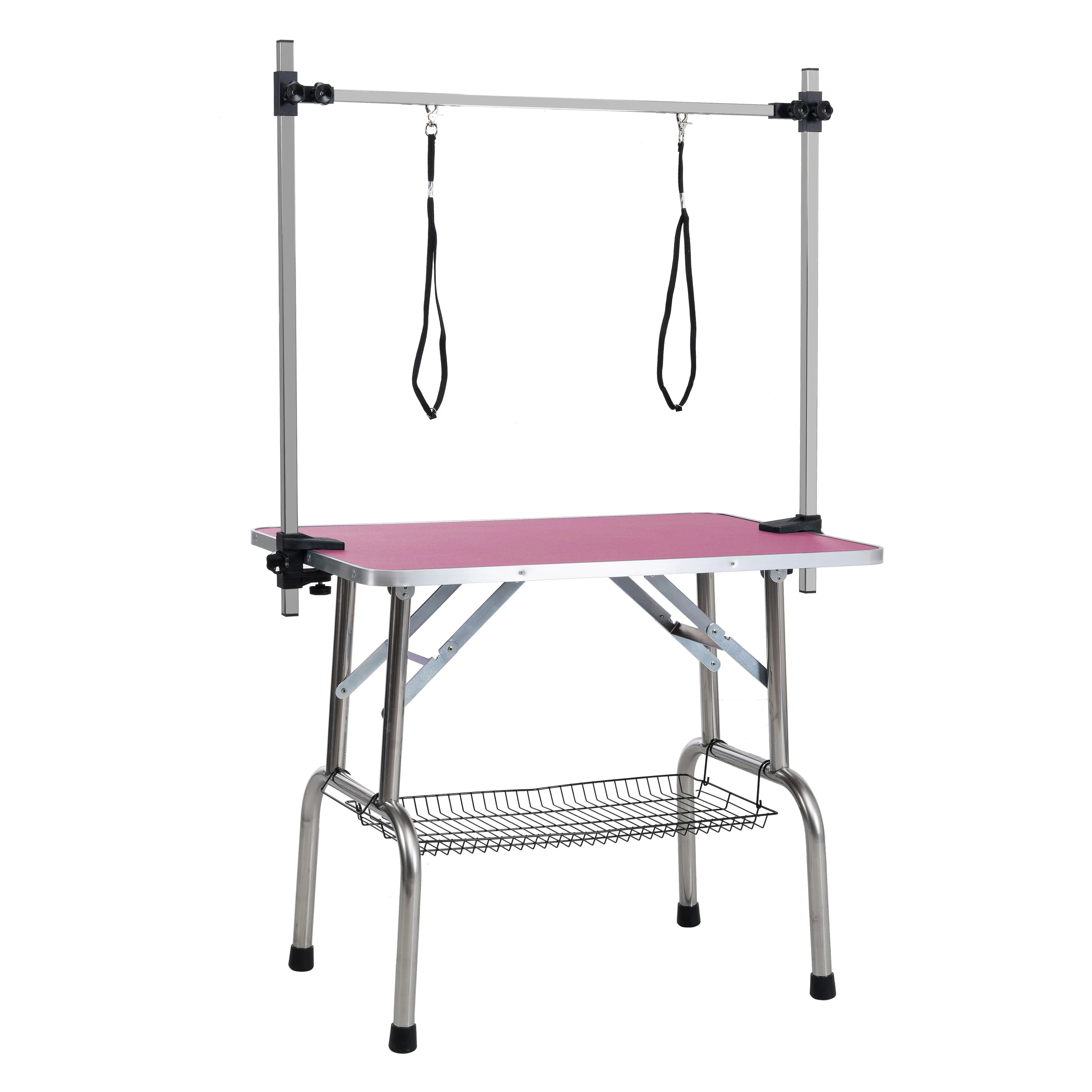MESA DE ASEO profesional para s y mascotas, accesorio portátil de alta resistencia ajustable con brazo, nose y bandeja de malla, 36 "/46" - Imagen 3
