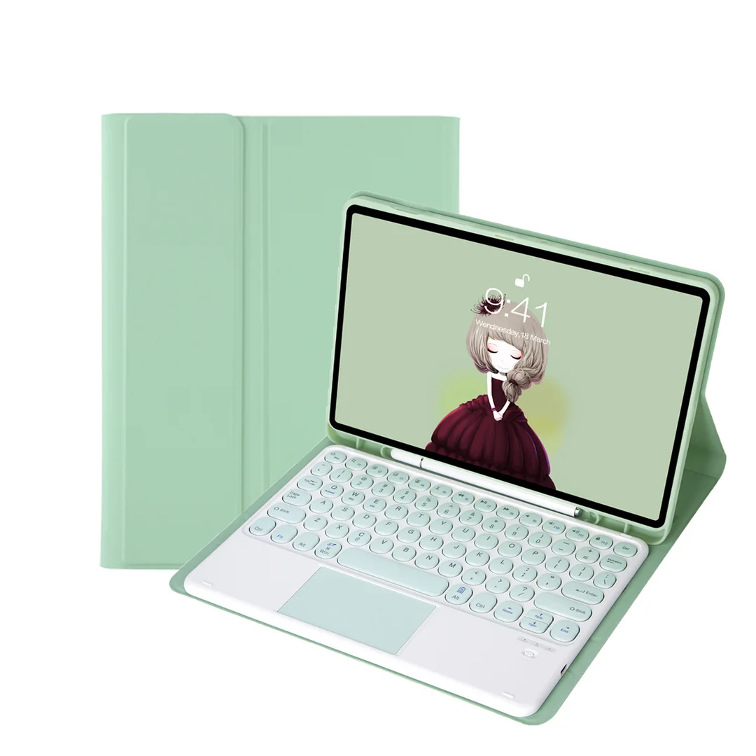 

Магнитный чехол со слотом для ручки для Samsung Galaxy Tab S8 S7 11, чехол SM-X700 X706 T870 T875, чехол с беспроводной сенсорной панелью, оболочка для клавиатуры