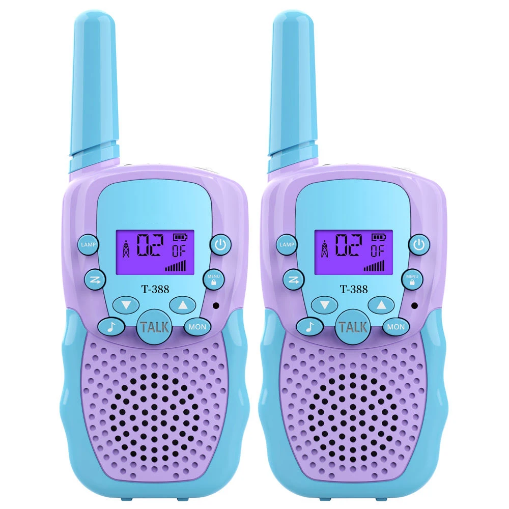 Kid's Walkie Talkie AA Battery Wireless Intercom Two Way Communication Handheld Transceiver 22 Channels LCD Flashlight for Gift - 2