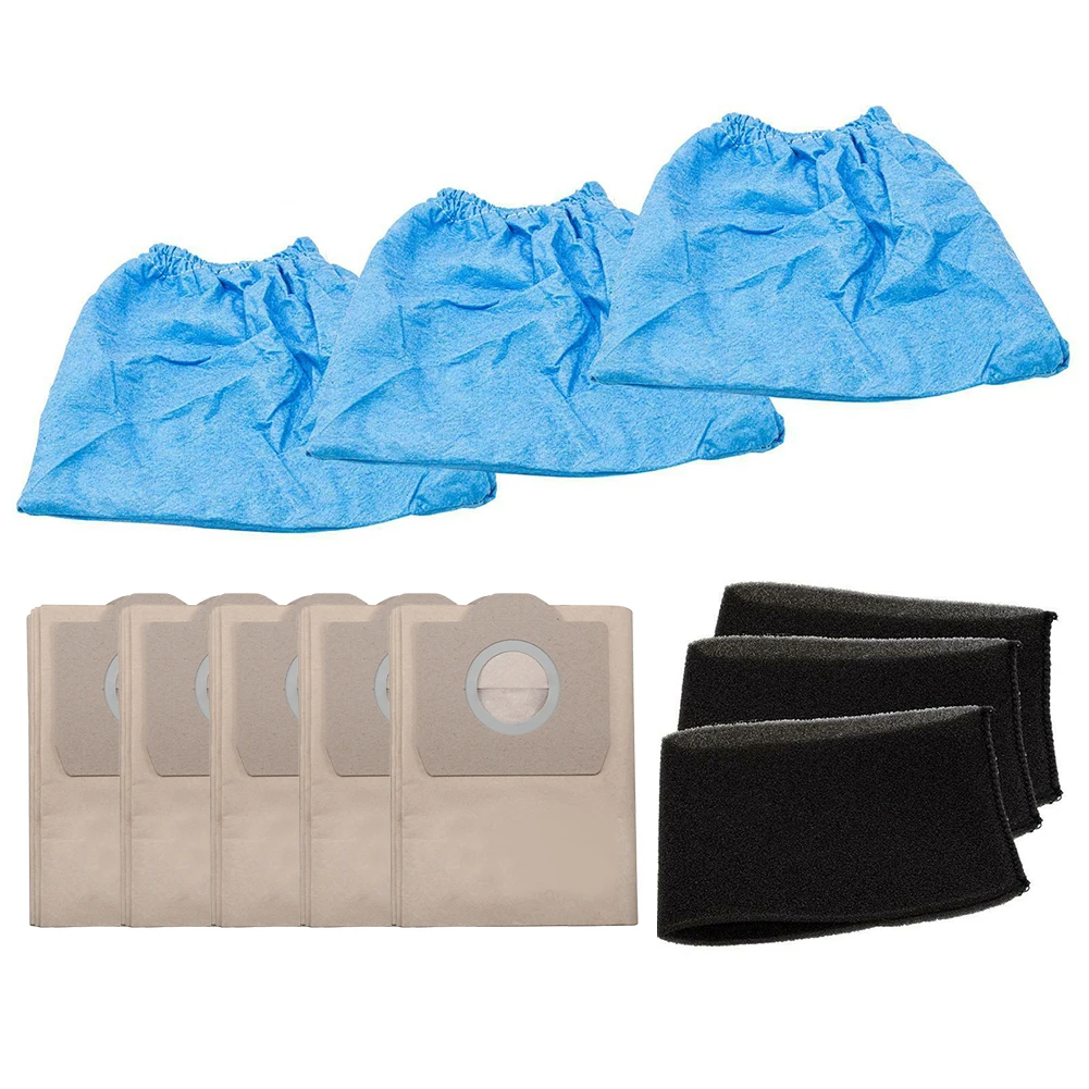 Kit Filtri E Sacchetti Per Aspirapolvere TC-VC 1800/1815/1820 – 3 Filtri In Schiuma, 3 Coperture In Tessuto E 5 Sacchetti Polvere, Adatto Per Umido E Secco