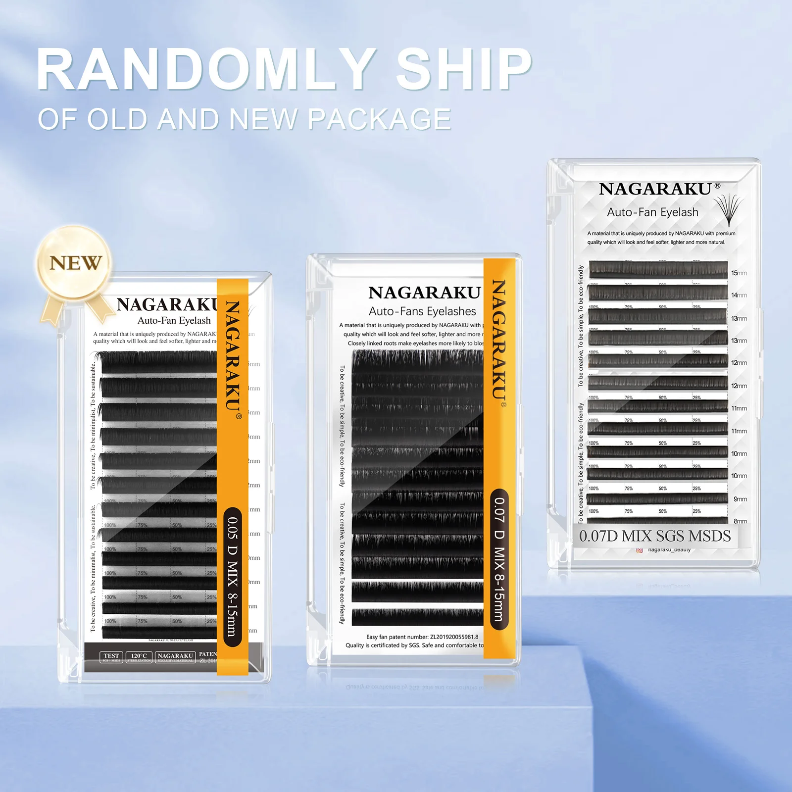 Eyelash Extension NAGARAKU ping Easy Fan Auto Eyelash Extension Supplies Handing Making Fast Bloom Flowering Pre-bonded Lashes Volume